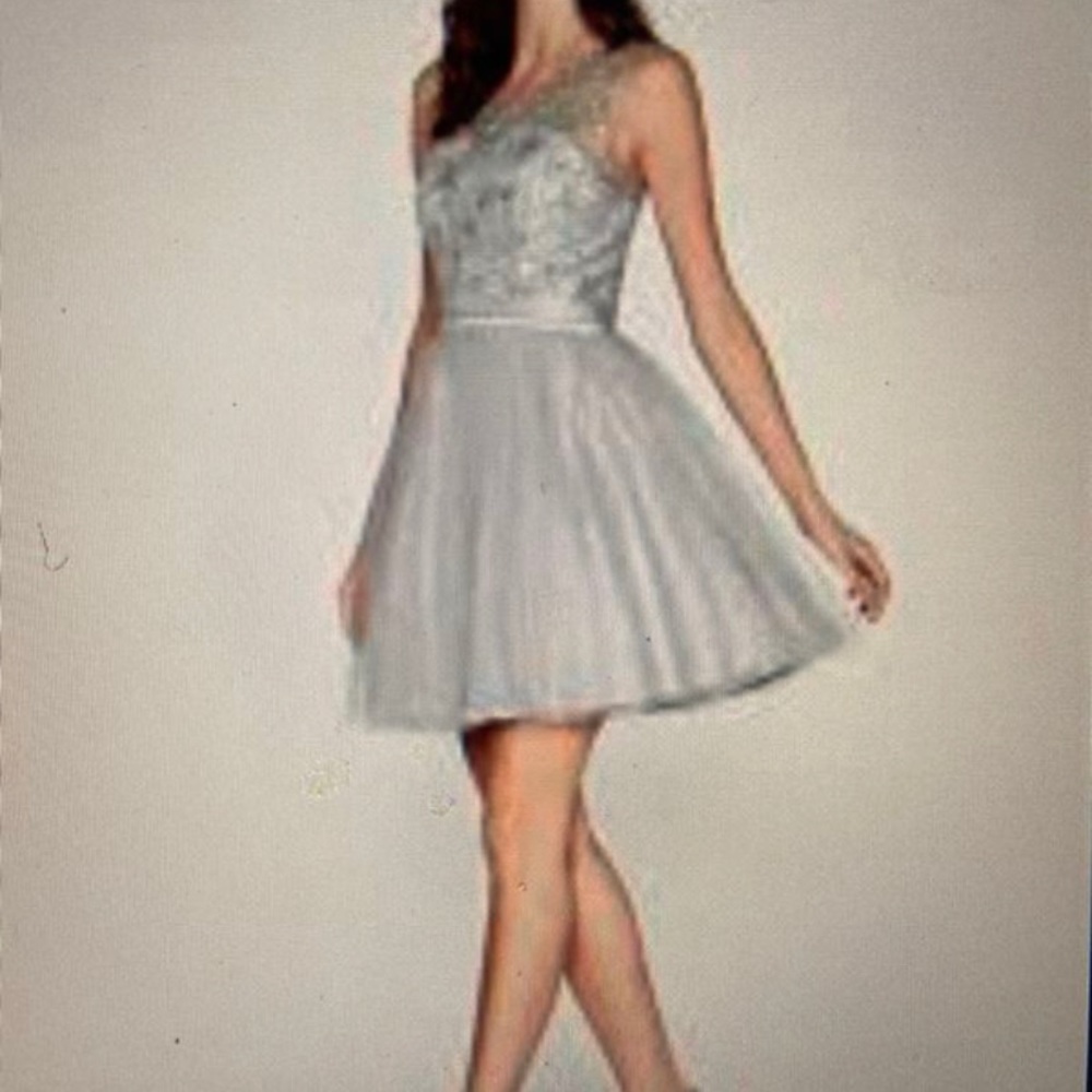 Silver short party dress